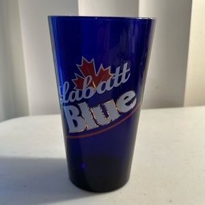Labatt Blue Cobalt Blue Libbey Drinking Glass